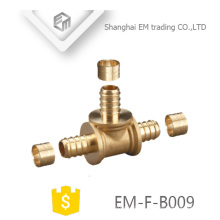 EM-F-B009 3-way pex pipe brass tee